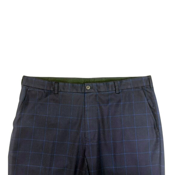 Brooks Brothers Clark Navy Windowpane Flat Advantage Chino - Picture 10 of 11